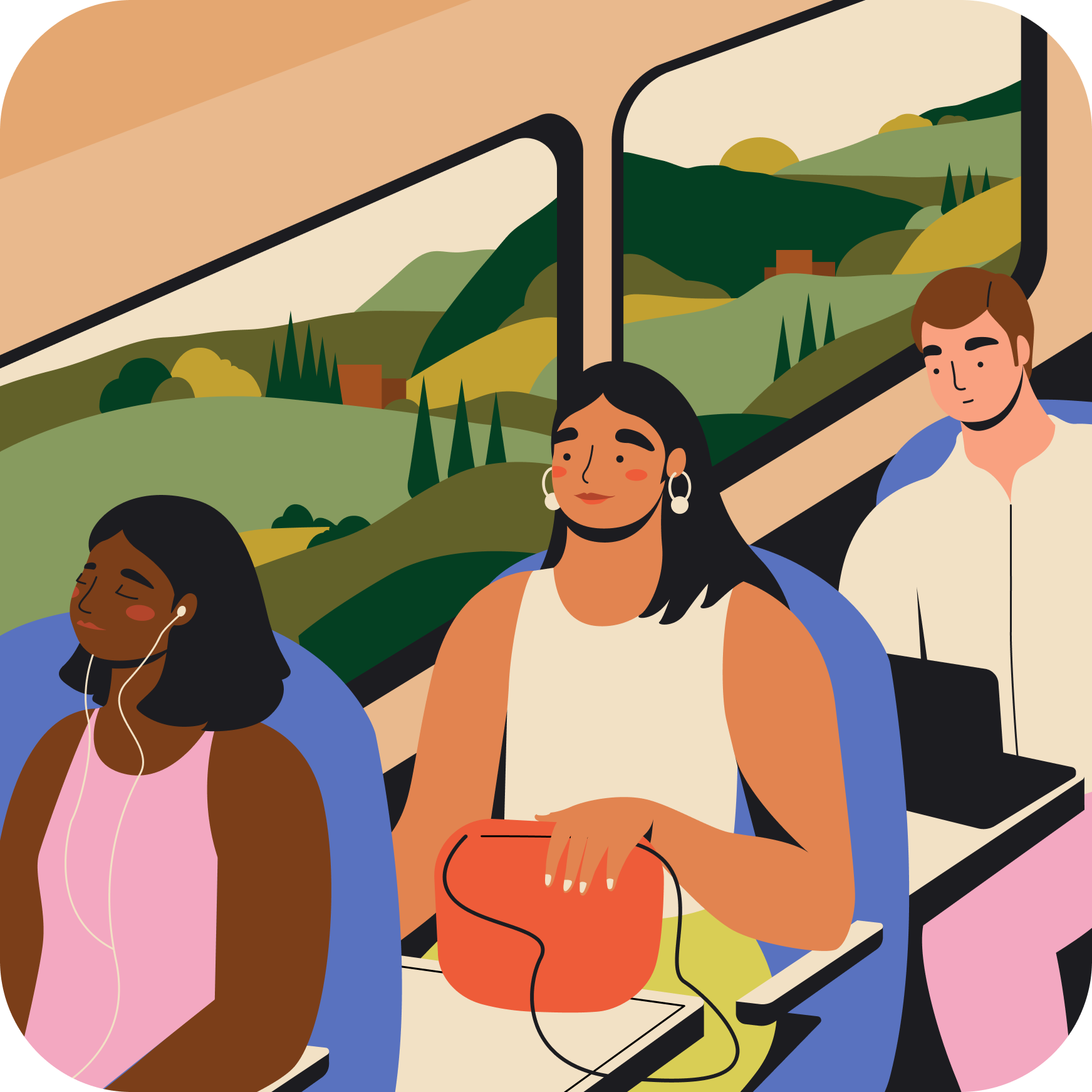 Group ride illustration
